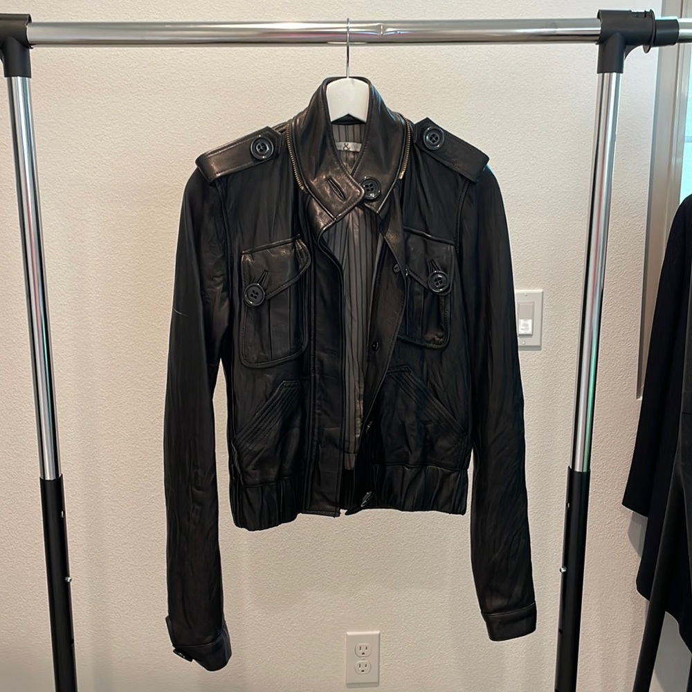 Mike and Chris Black Leather Jacket